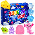 8Pcs Squishies Toys Kit with Gift Box, Cute Axolotl, Cat Paw & Cheese Squishies, Slow - Rebound Sensory Fidget Toys, Soft Squeeze Stress Relief Toy for Adults, Party Favors & Gifts (Random Color)
