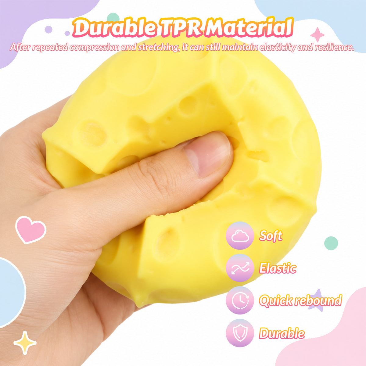 8Pcs Squishies Toys Kit with Gift Box, Cute Squishies and Squeeze Fidget Toys, Soft Sensory Fidget Toy for Adults, Stretchy Anxiety Stress Relief Toy for Party Favors Birthday Gifts (Random Color)