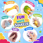 8Pcs Squishies Toys Kit with Gift Box,Slow-Rebound Sensory Fidget Toys,Soft Squeeze Stress Relief Toy Gifts for Adults (Random Color)